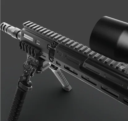 ARAD-7-DMR-Monolithic aluminum Picatinny rail removable heat covers